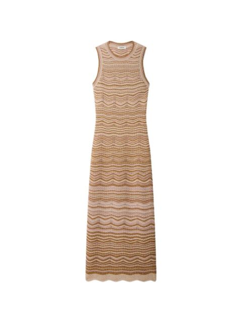 SANDRO sleeveless midi dress - Neutrals - zdjęcie produktu nr 1