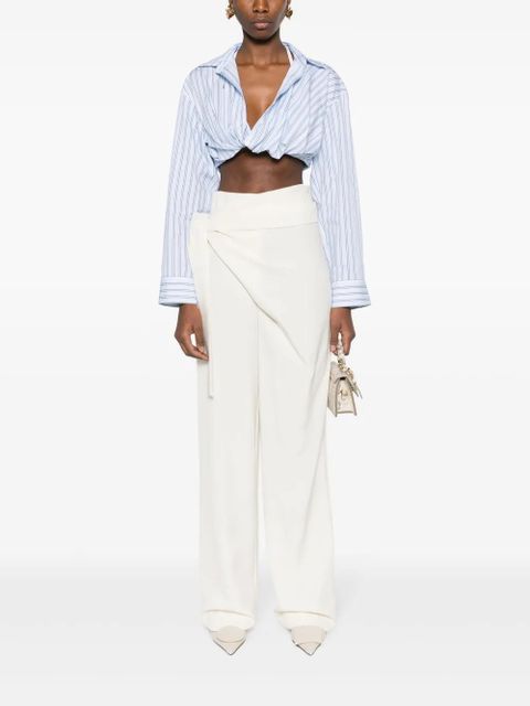 Jacquemus La Chemise Bahia striped shirt - Blue - zdjęcie produktu nr 2