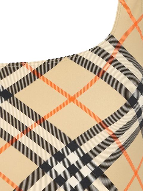 Burberry check swimsuit - Neutrals