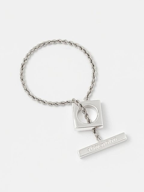 Tom Wood bransoletka srebrna Square Rope Bracelet - zdjęcie produktu nr 2