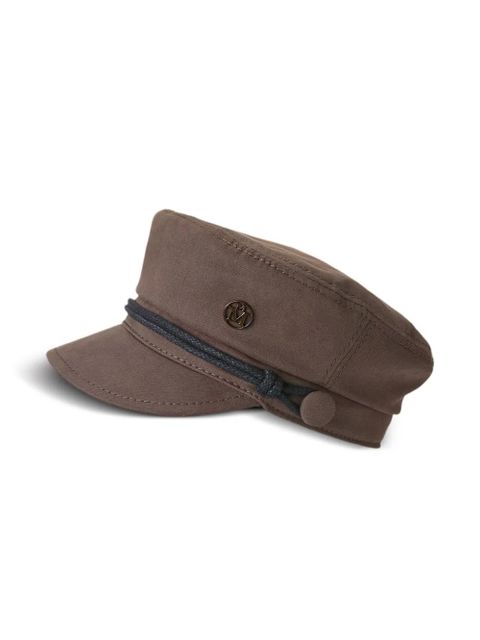 Maison Michel New Abby twill baker boy hat - Brown - zdjęcie produktu nr 1