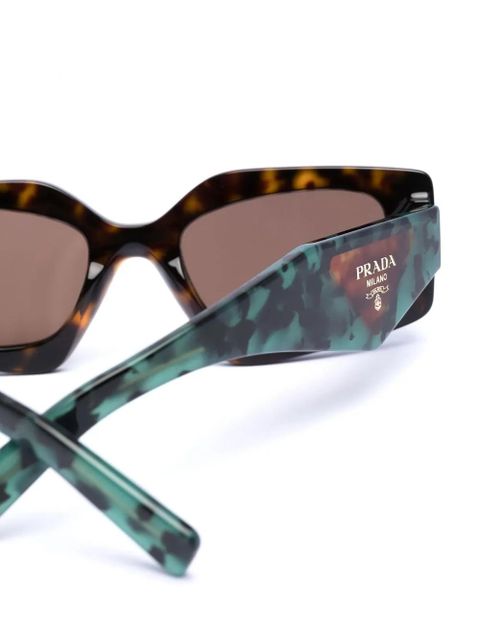 Prada Eyewear Temple tortoiseshell-effect sunglasses - Brown