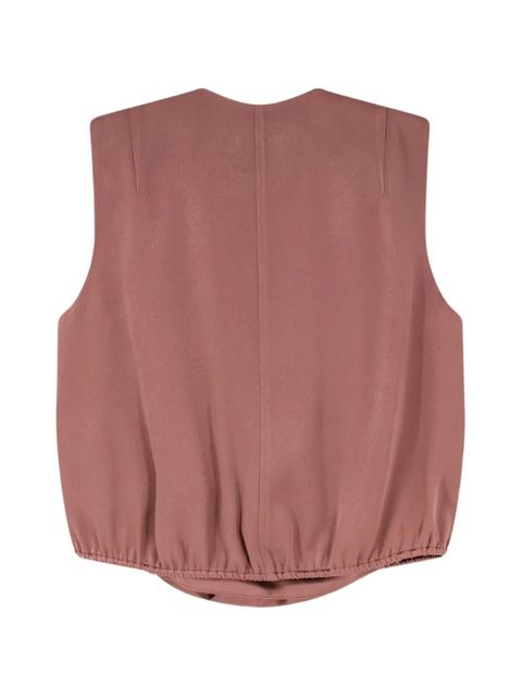 Alysi V-neck satin top - Pink - zdjęcie produktu nr 2