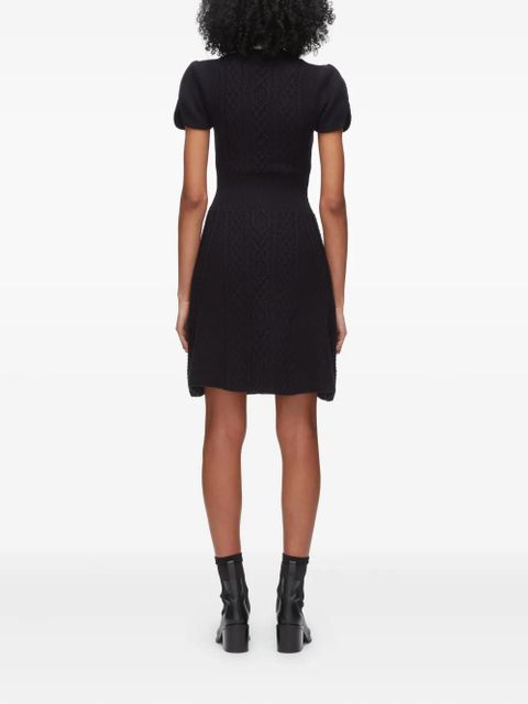 3.1 Phillip Lim cable-knit short-sleeve mini dress - Black