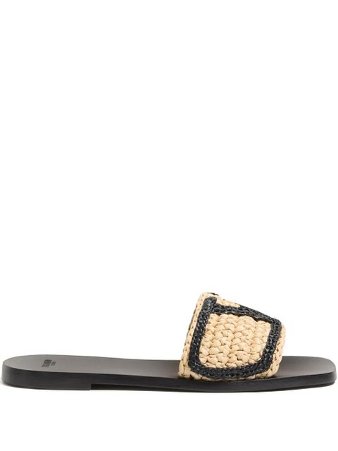 Valentino Garavani Viva Superstar embroidered sandals - Neutrals - zdjęcie produktu nr 1