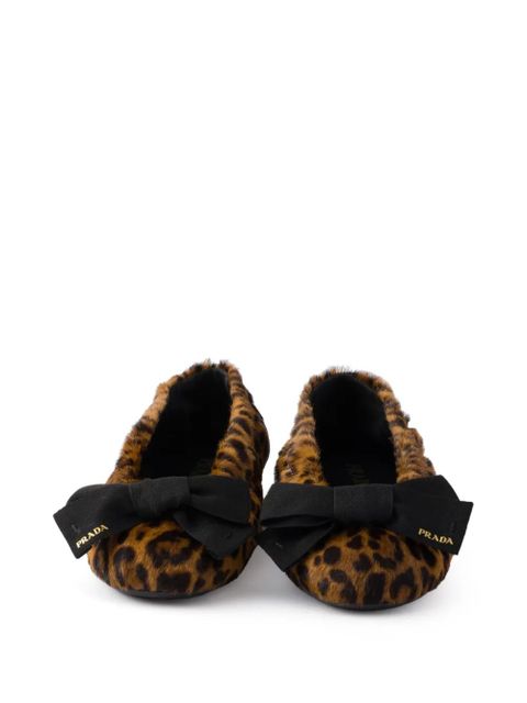 Prada leather ballet flats - Brown