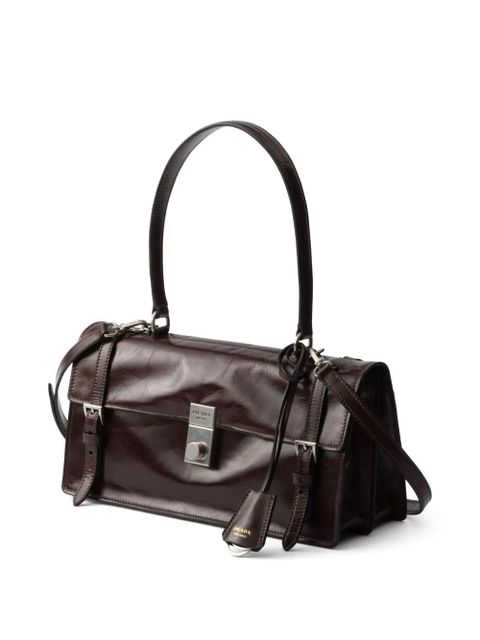 Prada medium leather tote bag - Brown