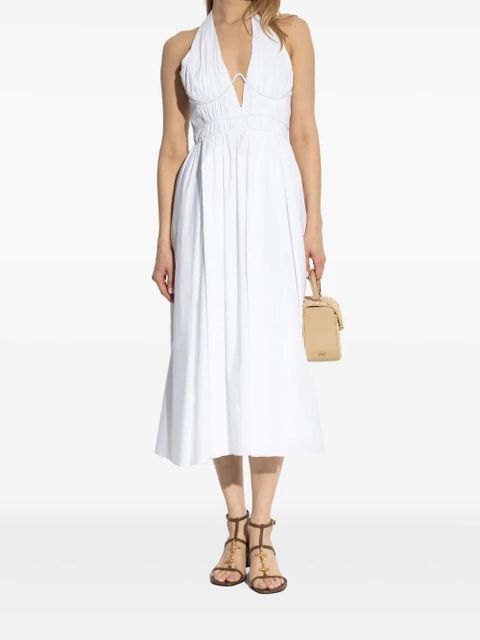 Cult Gaia corseted-waist midi dress - White