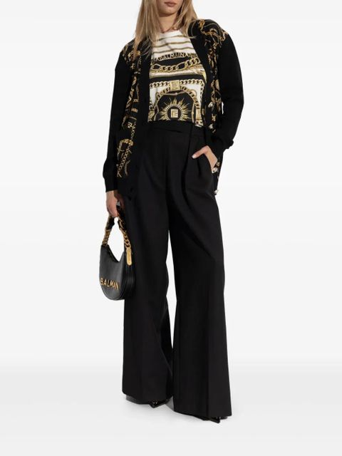 Balmain chain-print cardigan - Black - zdjęcie produktu nr 2