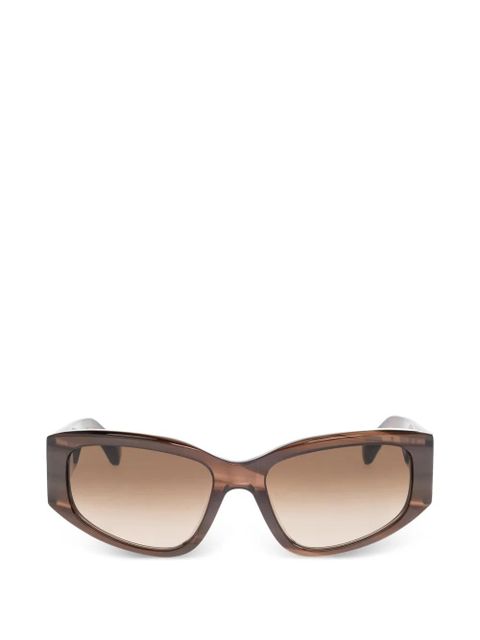 Balenciaga Eyewear logo rectangle sunglasses - Brown - zdjęcie produktu nr 1