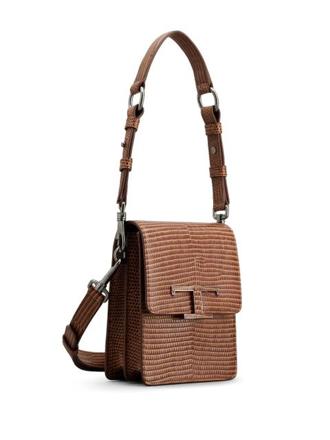 Tod's logo-plaque leather crossbody bag - Brown - zdjęcie produktu nr 2