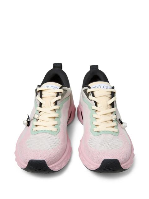 Jimmy Choo Diamond Run pearl-embellished sneakers - Pink