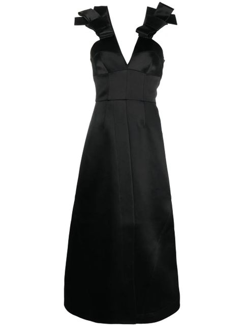 Jil Sander bow-detail midi dress - Black - zdjęcie produktu nr 1
