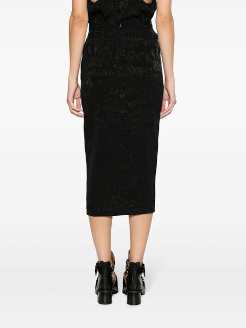 Zadig&Voltaire Jamelia jacquard draped silk skirt - Black