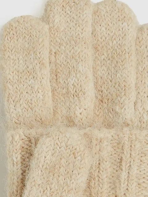 Karl Lagerfeld rękawiczki IKON damskie kolor beżowy A4W33054 - zdjęcie produktu nr 2