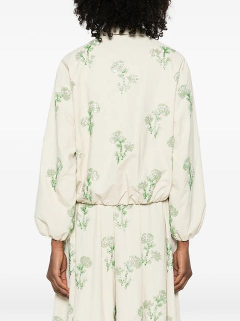 Maje floral zip jacket - Neutrals