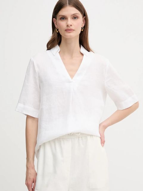 United Colors of Benetton bluzka lniana - zdjęcie produktu nr 1