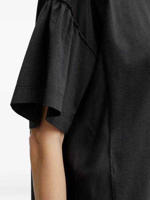 PINKO cotton frill-sleeve top - Black