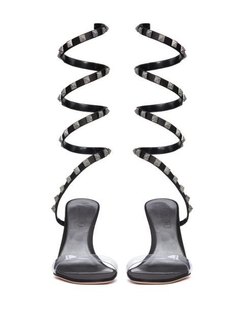 Valentino Garavani Rockstud 100 leather sandals - Black