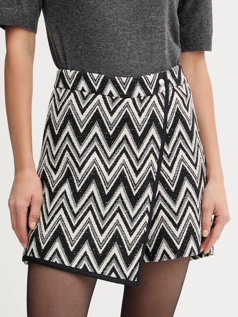 BOSS Orange spódnicospodnie damskie kolor czarny wzorzyste high waist 50547703 - zdjęcie produktu nr 1