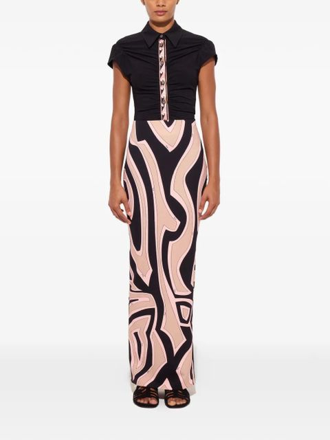 PUCCI Labirinto print long fitted skirt - Black - zdjęcie produktu nr 2