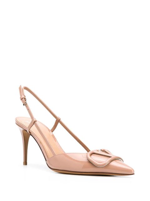 Valentino Garavani 80mm VLogo Signature slingback pumps - Neutrals - zdjęcie produktu nr 2