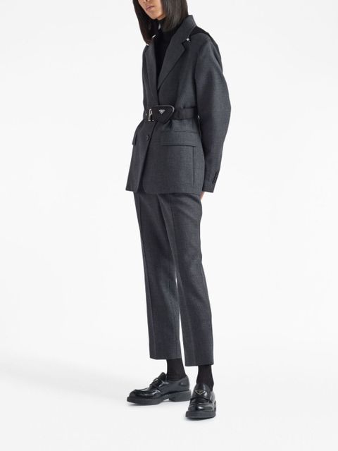 Prada zip-pocket wool trousers - Grey - zdjęcie produktu nr 2