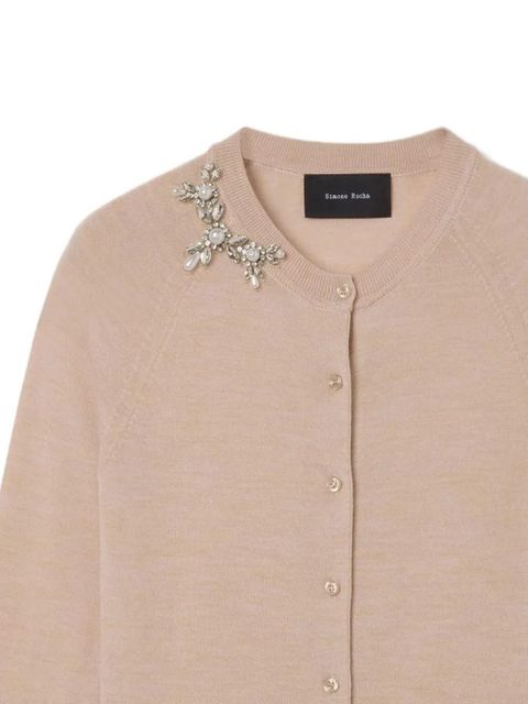 Simone Rocha crystal-embellishment cardigan - Neutrals - zdjęcie produktu nr 2