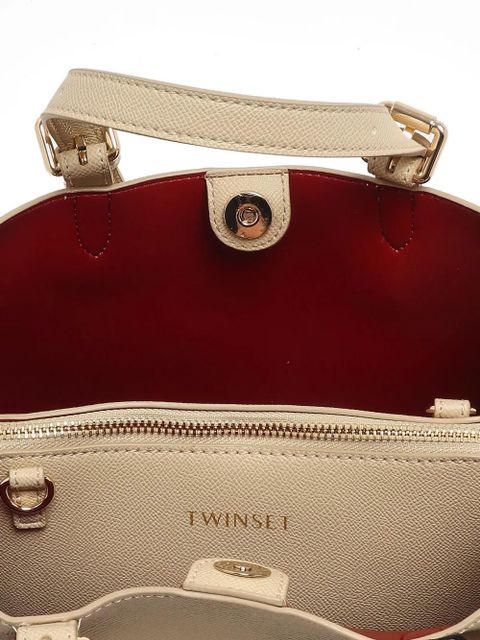 TWINSET grained-texture buckle-detail tote bag - Neutrals