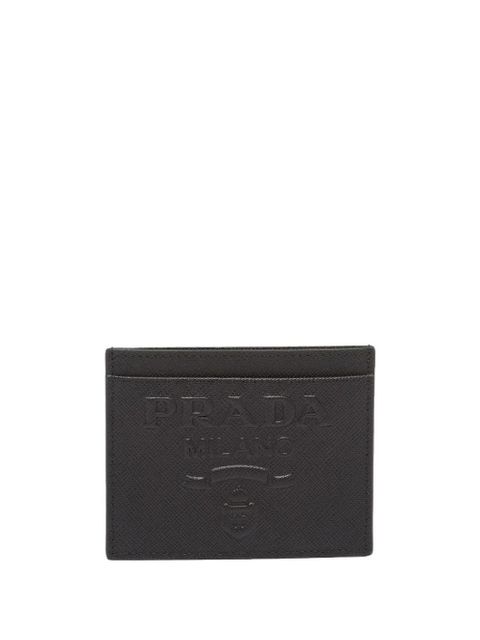 Prada embossed-logo cardholder - Black - zdjęcie produktu nr 1