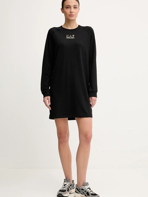 EA7 Emporio Armani sukienka kolor czarny mini prosta AF12482.7W000528 - zdjęcie produktu nr 2