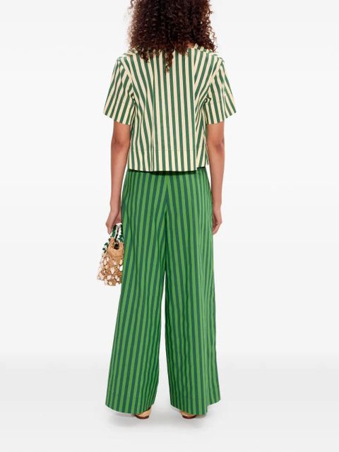 Simon Miller Thorne stripe-print cotton trousers - Green