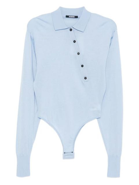 Jacquemus polo-neck bodysuit - Blue - zdjęcie produktu nr 1