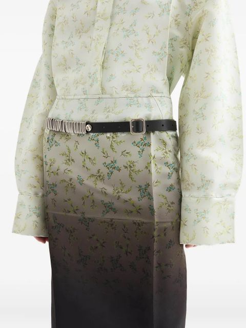 Jil Sander metal-ring leather belt - Black - zdjęcie produktu nr 2