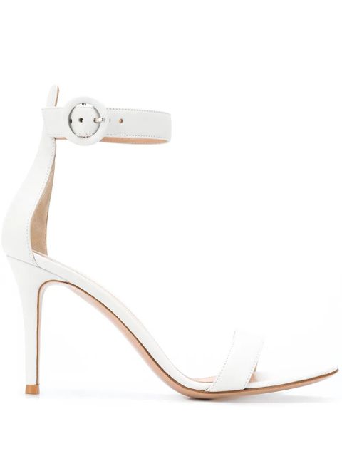 Gianvito Rossi Portofino 85mm leather sandals - White - zdjęcie produktu nr 1