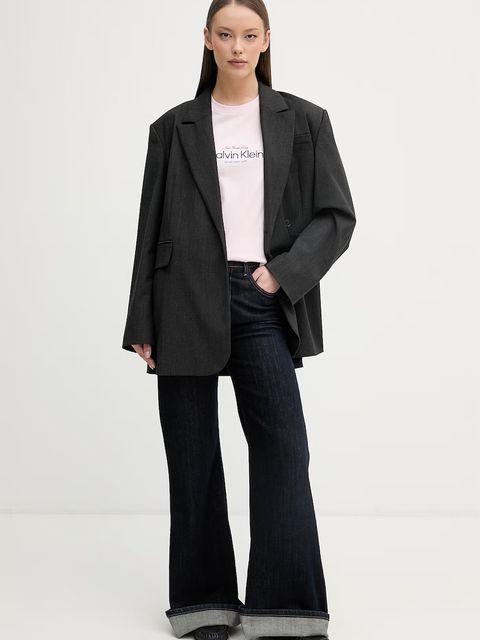 Calvin Klein Jeans T-shirt damski bawełniany - zdjęcie produktu nr 1