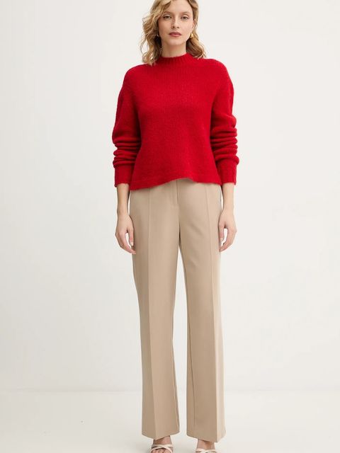 Twinset sweter z wełną damski kolor czerwony 252TT3136 - zdjęcie produktu nr 2