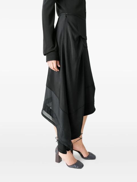 LEMAIRE pleated asymmetric skirt - Grey - zdjęcie produktu nr 2