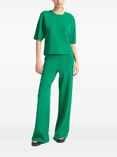 Yves Salomon knitted cropped T-shirt - Green - zdjęcie produktu nr 2