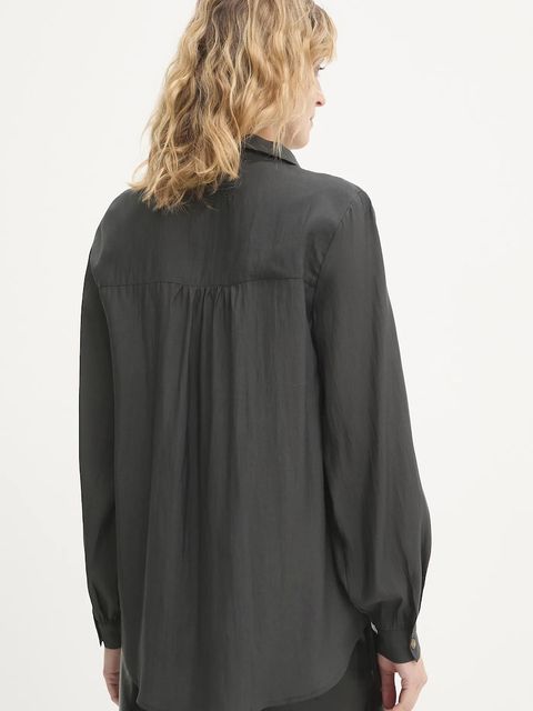 Never Fully Dressed koszula damska kolor zielony regular z kołnierzykiem klasycznym NFDTO1920 - zdjęcie produktu nr 2