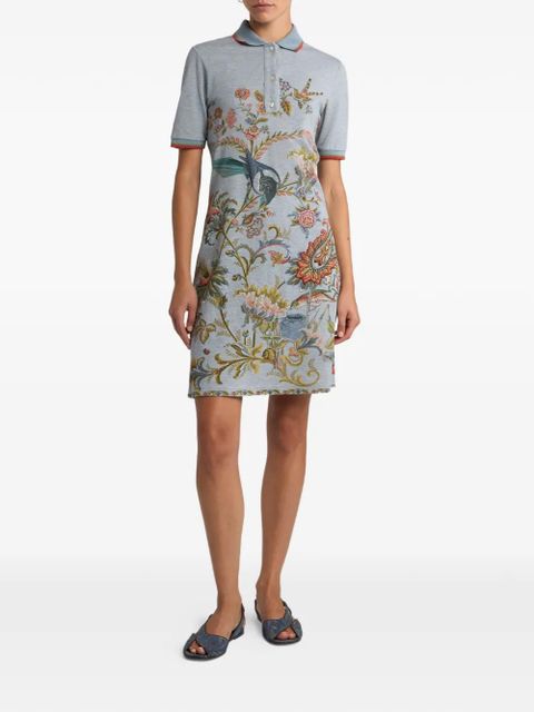 ETRO flora fauna-print mini dress - Grey - zdjęcie produktu nr 2