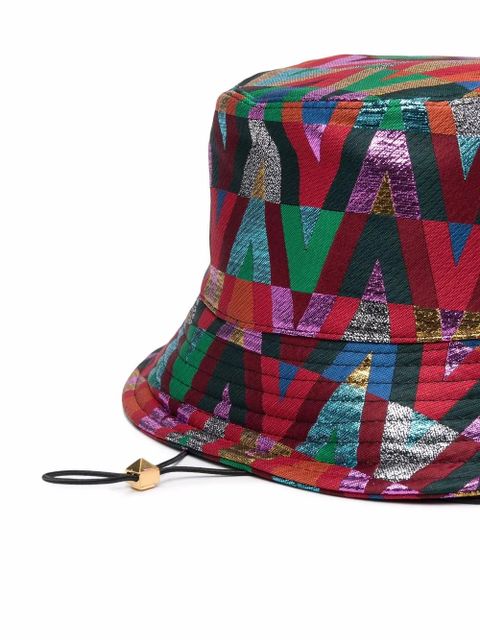 Valentino Garavani Optical logo-print bucket hat - Red - zdjęcie produktu nr 2