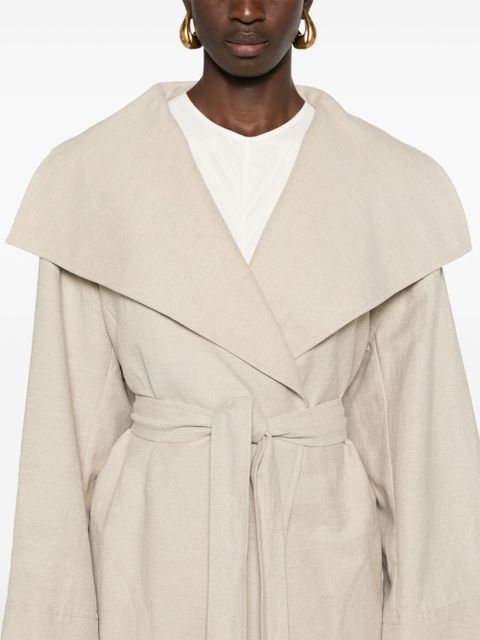 TOTEME Signature linen-blend midi coat - Neutrals