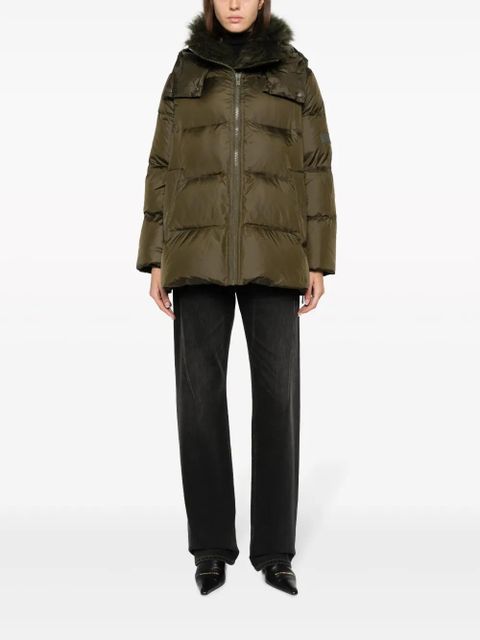 Yves Salomon hooded padded coat - Green
