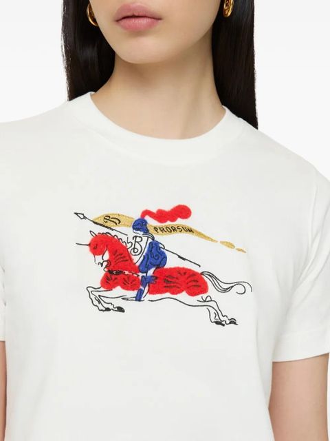 Burberry Equestrian Knight cotton T-shirt - White