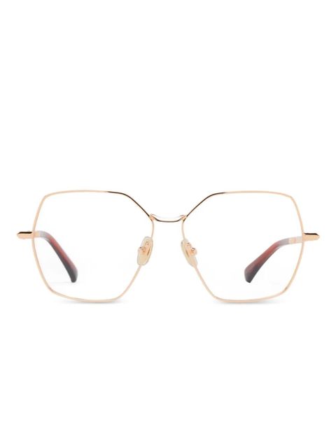 Max Mara Eyewear geometric-frame glasses - Gold - zdjęcie produktu nr 1