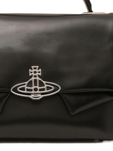 Vivienne Westwood orb-embellished flap bag - Black