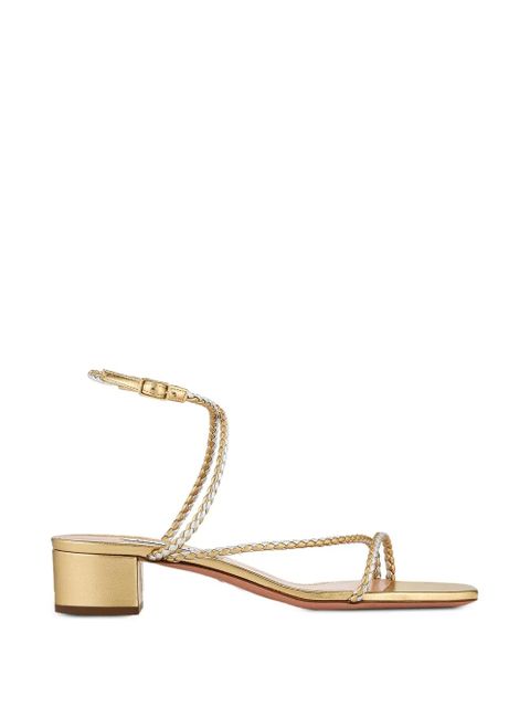 Aquazzura Luca braided sandals - Gold - zdjęcie produktu nr 1