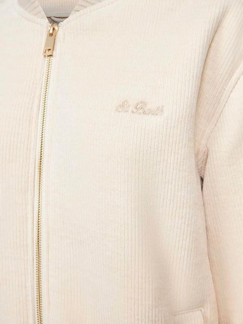 MC2 Saint Barth ribbed embroidered bomber jacket - Neutrals
