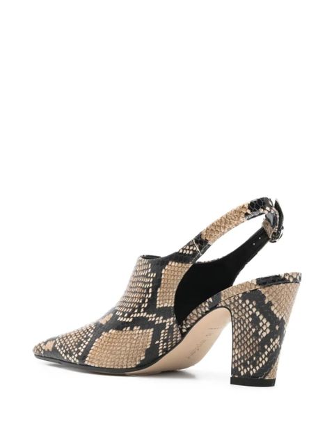 Aeyde slingback snakeskin sandals - Neutrals - zdjęcie produktu nr 2